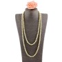 Colier  elegant AS45KK cu perle din sticla Crem